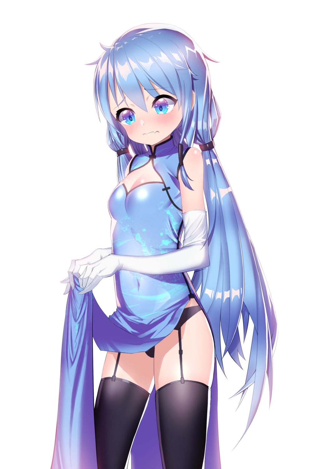 chinadress cleavage pantsu skirt_lift stockings thighhighs topu