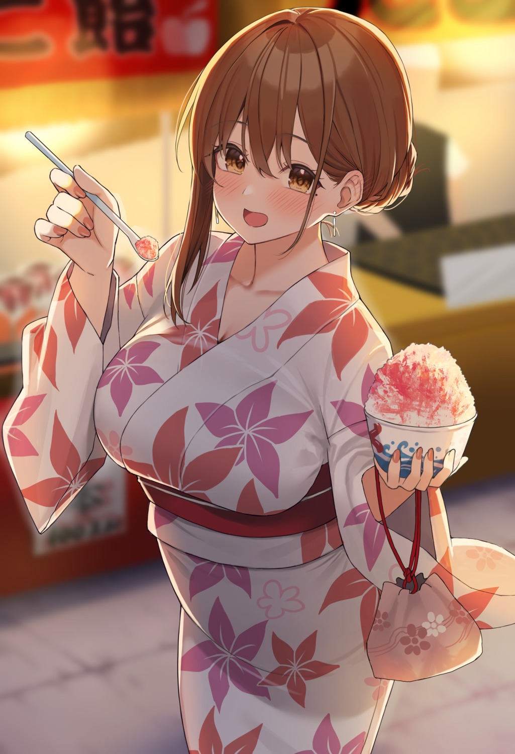 cleavage ol-chan_(udon.) udon. yukata