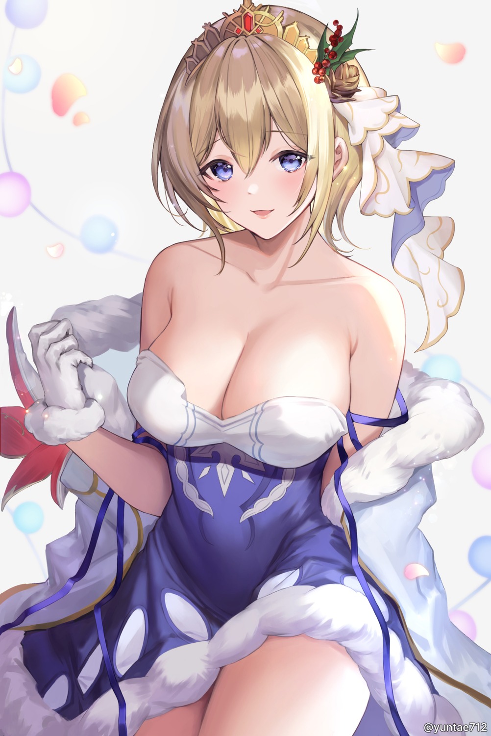 dress europa_(granblue_fantasy) granblue_fantasy no_bra yuntae