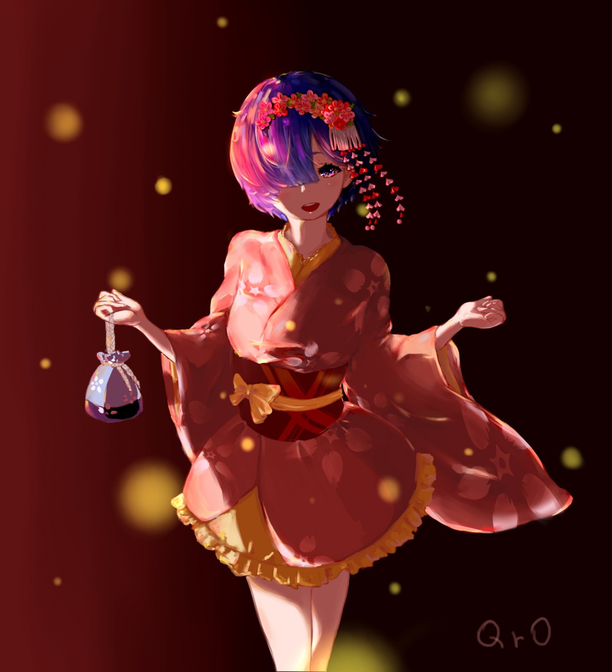 cosplay koutetsujou_no_kabaneri mumei re_zero_kara_hajimeru_isekai_seikatsu rem_(re_zero) yukata