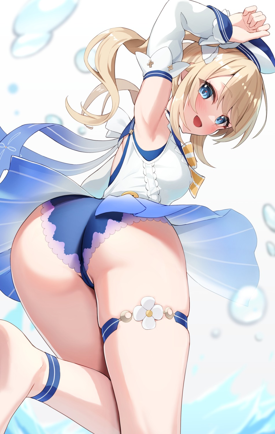 ass barbara_(genshin_impact) garter genshin_impact humo pantsu skirt_lift