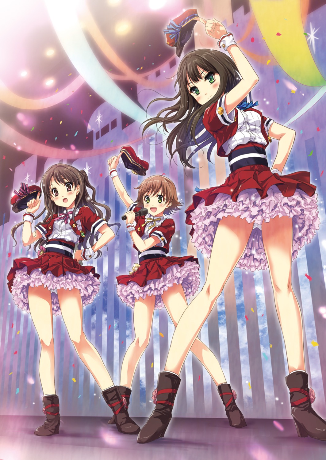 dress heels honda_mio pantsu shibuya_rin shimamura_uzuki the_idolm@ster the_idolm@ster_cinderella_girls tougarashi_hideyu