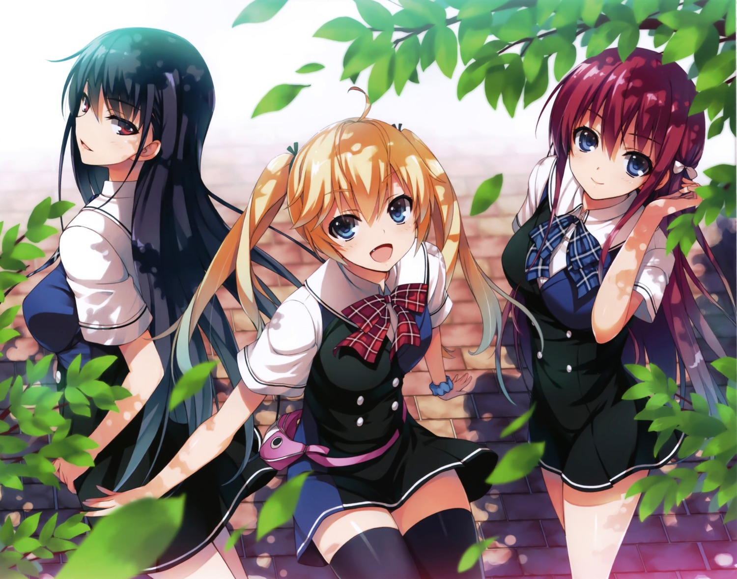 grisaia grisaia_no_kajitsu grisaia_no_rakuen matsushima_michiru sakaki_yumiko screening seifuku suou_amane thighhighs tomose_shunsaku