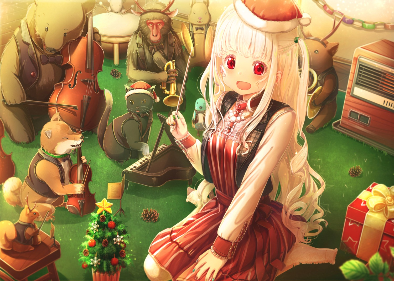 abo_(kawatasyunnnosukesabu) christmas dress neko