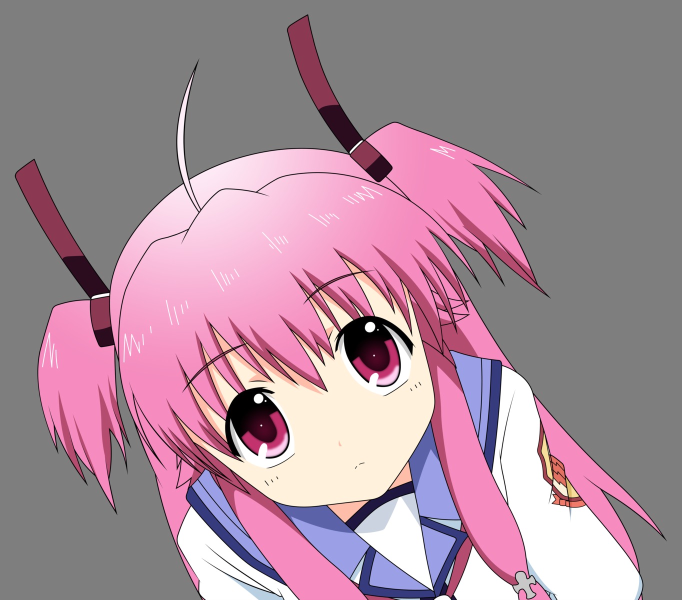 angel_beats! seifuku transparent_png vector_trace yoshioka_yui