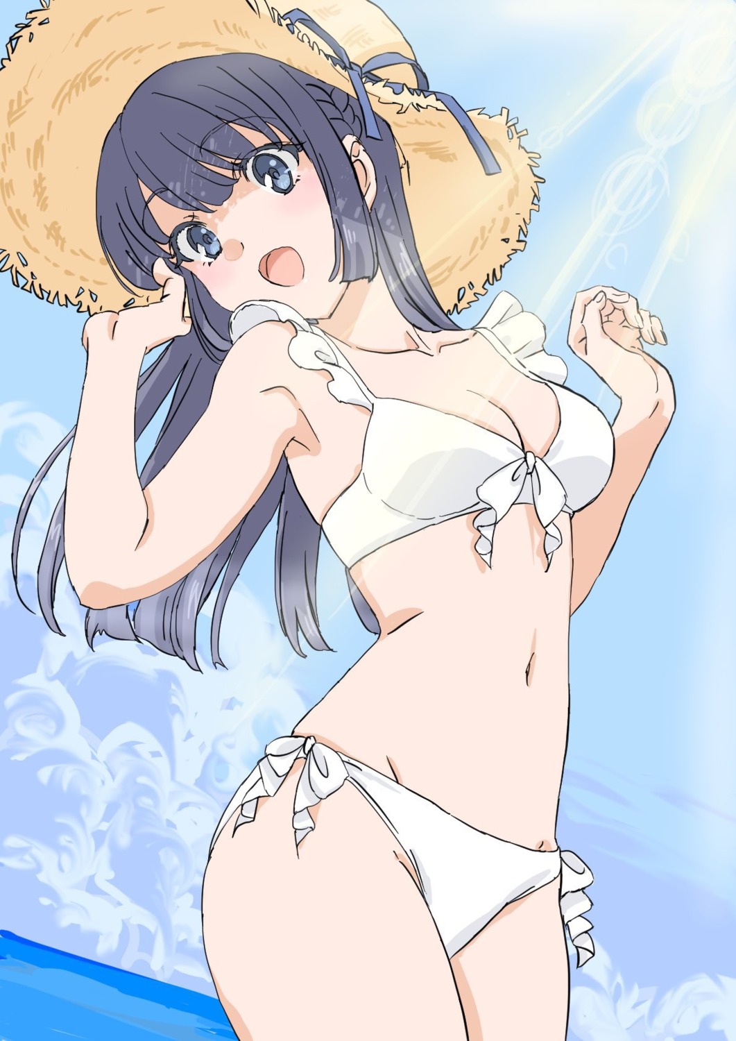 bikini cleavage makinohara_shouko seishun_buta_yarou swimsuits tamura_satomi