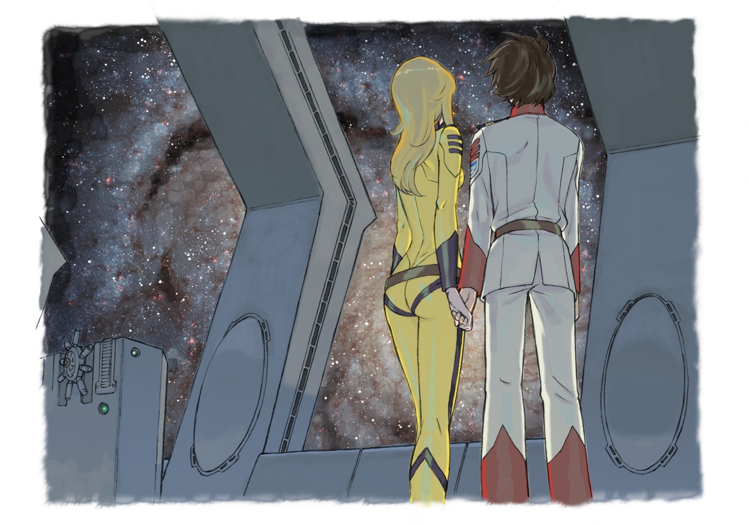 ass bodysuit kodai_susumu mori_yuki murakawa_michio uchuu_senkan_yamato uchuu_senkan_yamato_2199 uniform