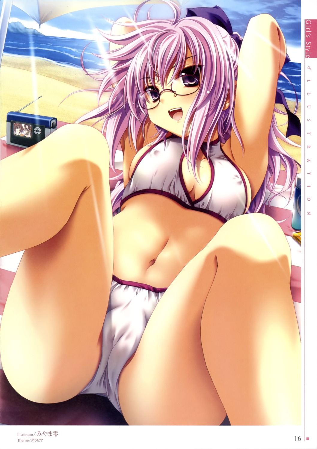 bikini cameltoe erect_nipples megane miyama-zero swimsuits