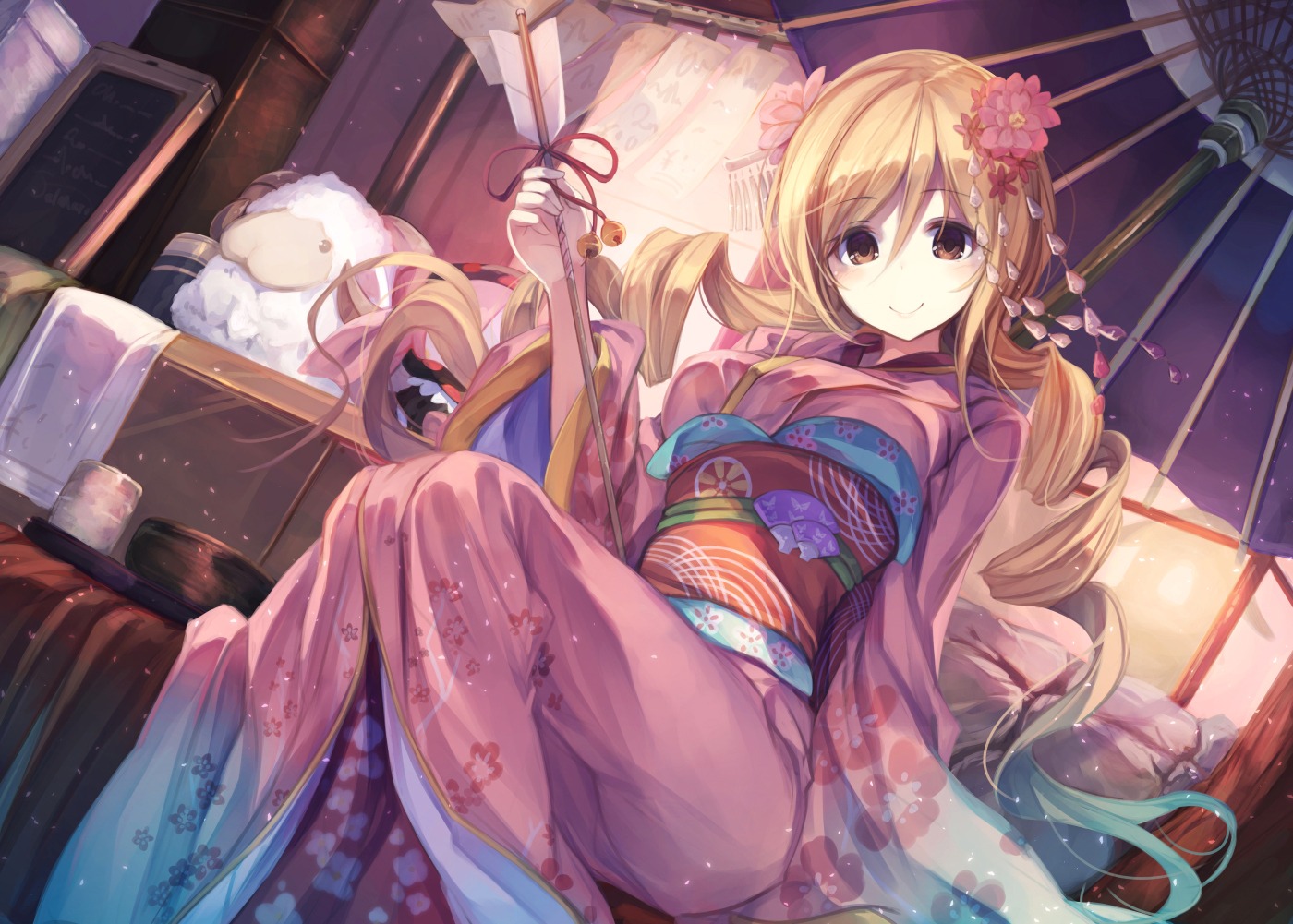 fal_maro kimono puella_magi_madoka_magica tomoe_mami