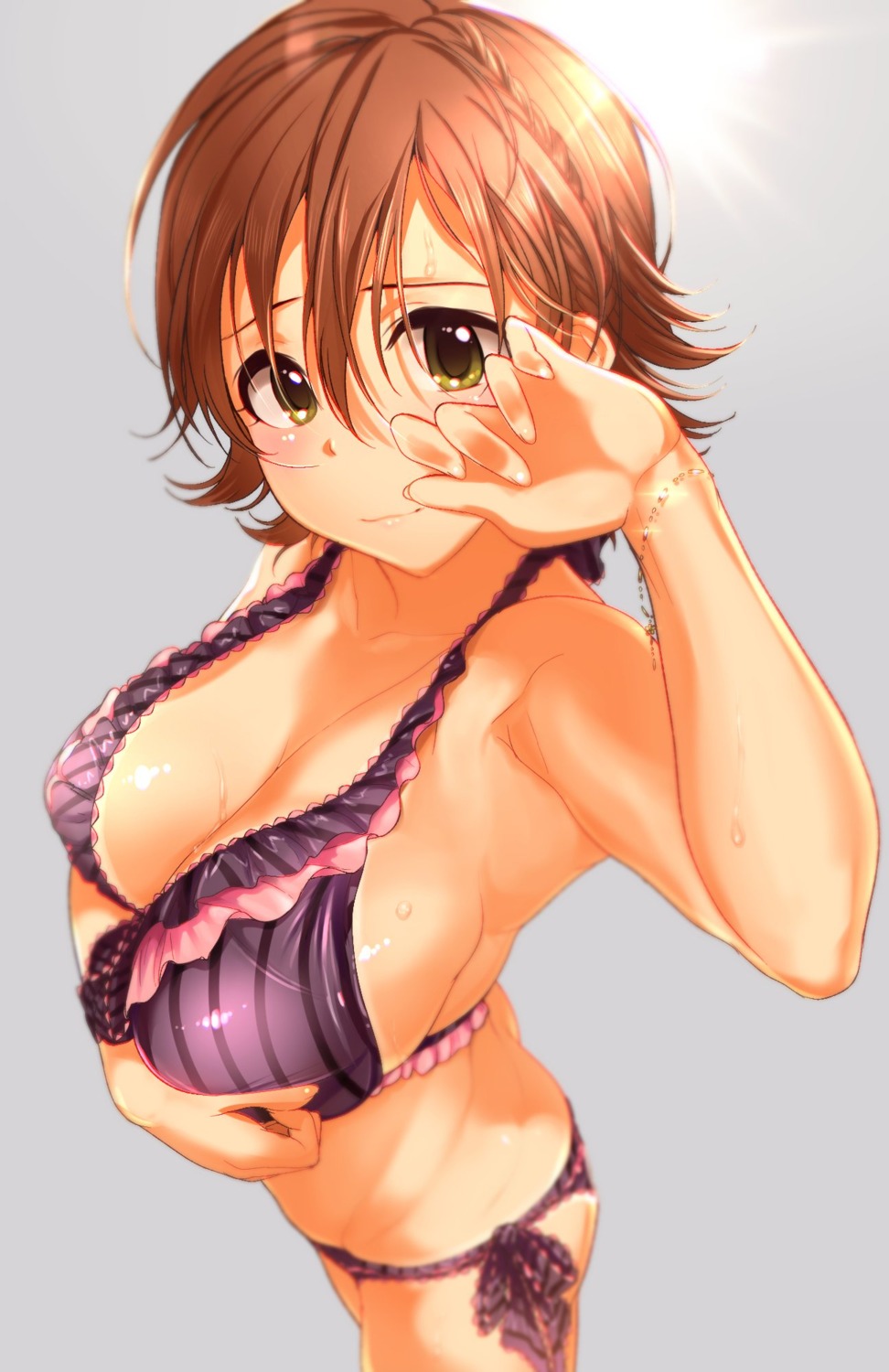 bikini breast_hold cleavage honda_mio q_(ed69) swimsuits the_idolm@ster the_idolm@ster_cinderella_girls