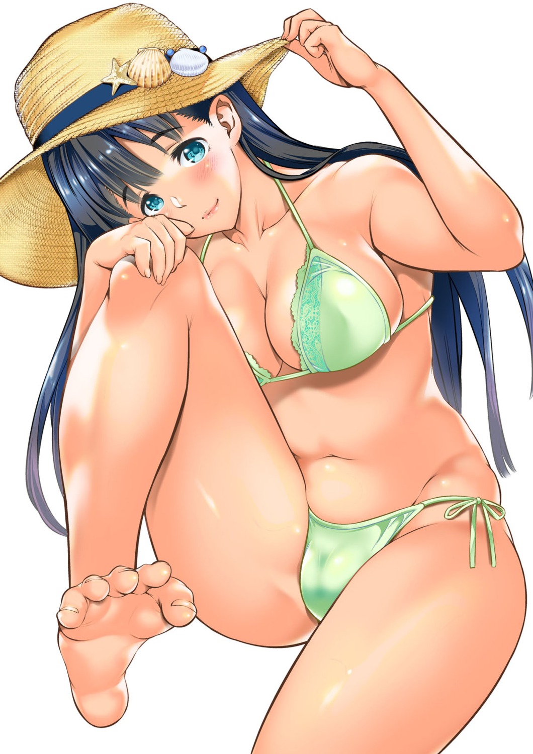 bikini cameltoe cleavage feet shigaoka_touki swimsuits