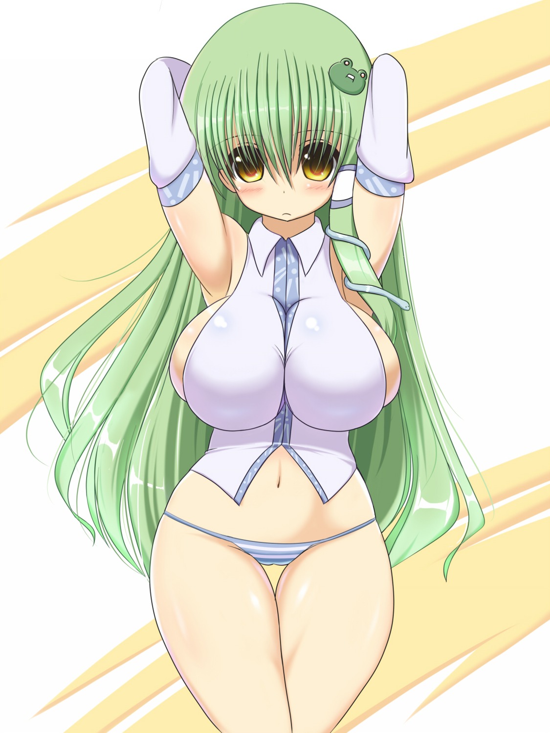 kochiya_sanae pantsu shimapan shuz touhou