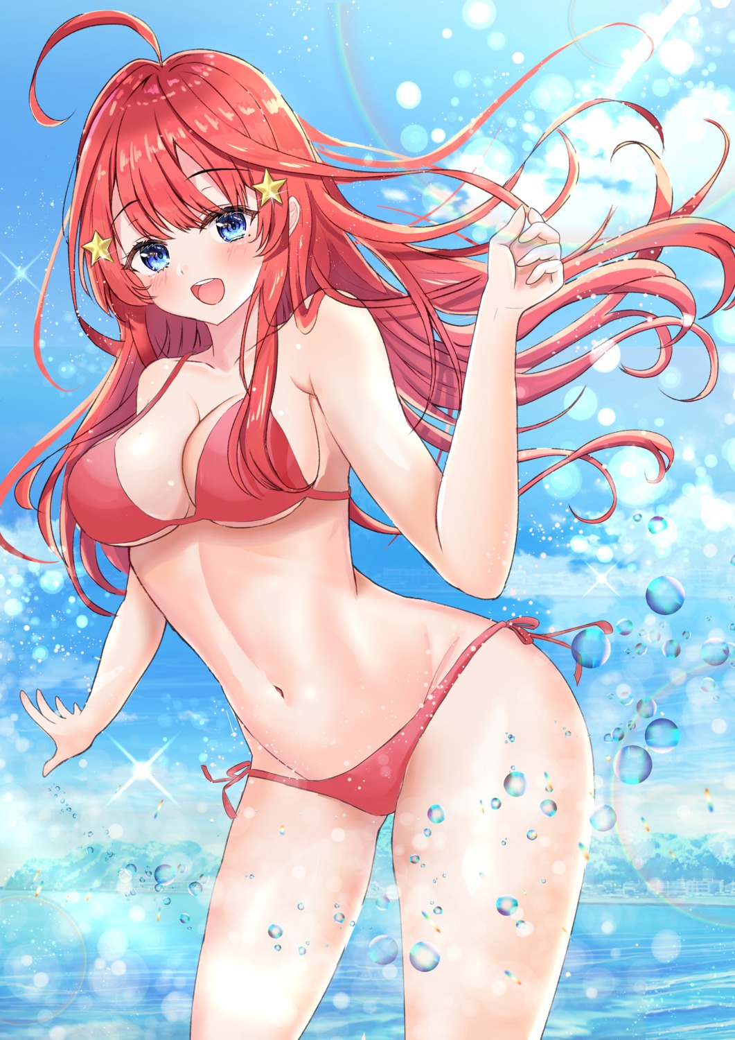 5-toubun_no_hanayome bikini nakano_itsuki rain_sunny swimsuits