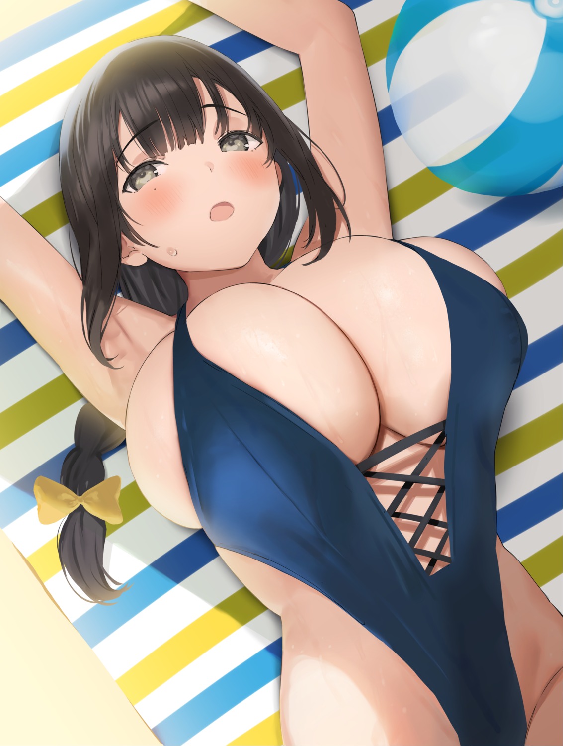 erect_nipples nekoshoko swimsuits wet