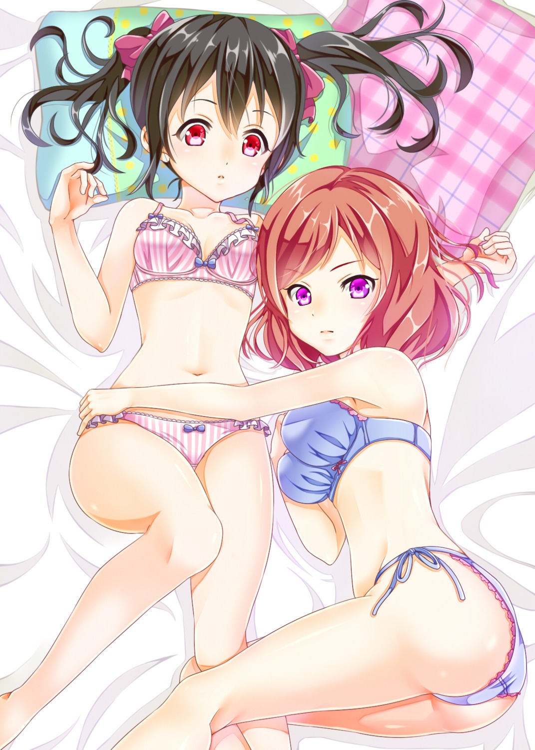 bra hakuda_tofu love_live! nishikino_maki pantsu string_panties yazawa_nico yuri