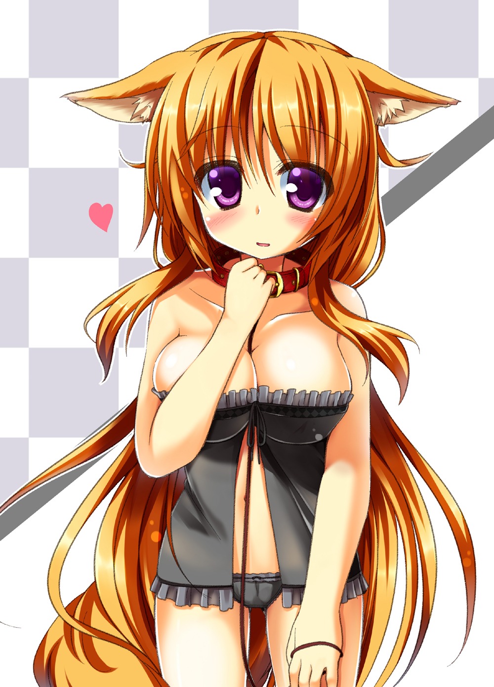 animal_ears cleavage pantsu shirasu_youichi