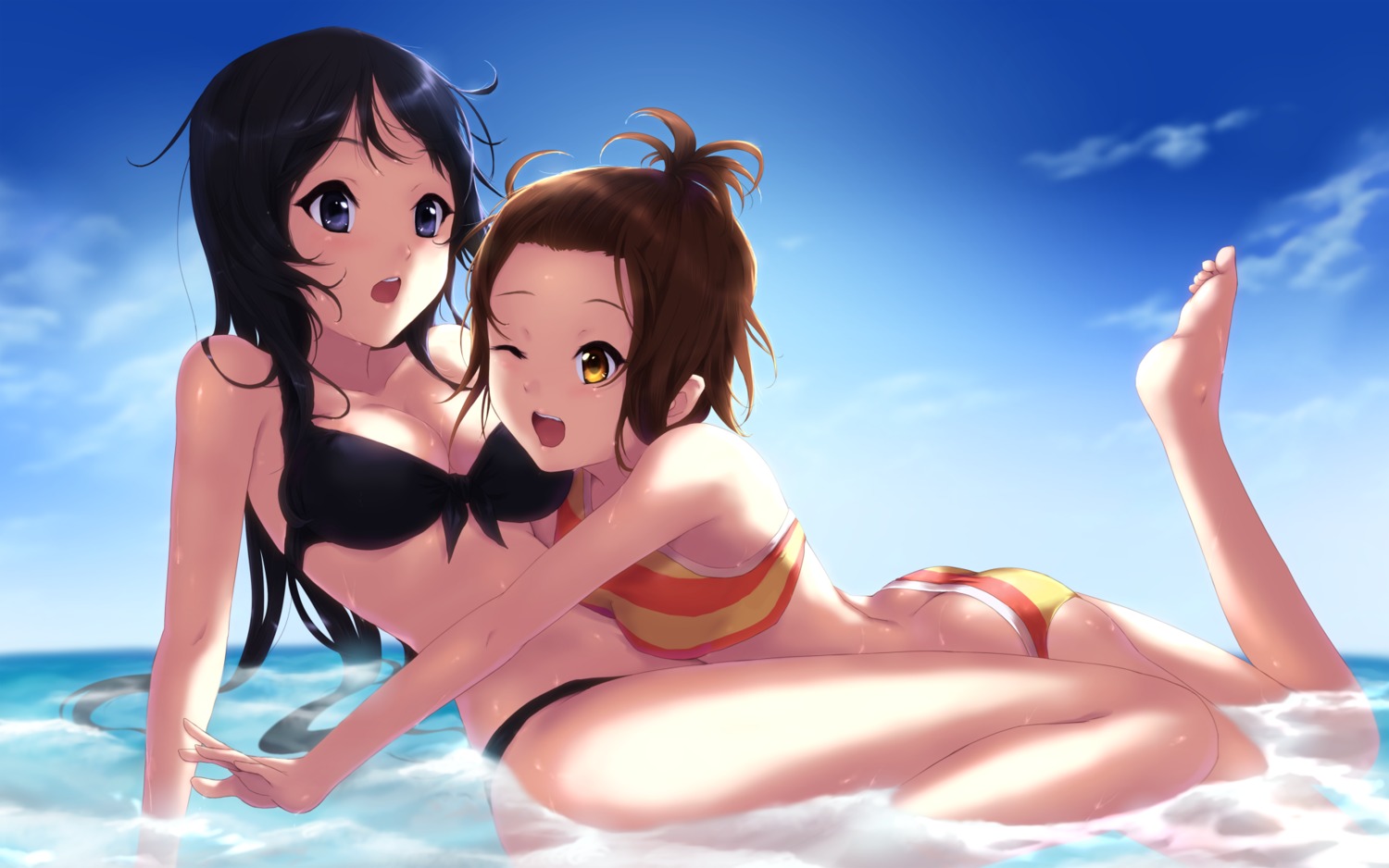 akiyama_mio bikini cait k-on! swimsuits tainaka_ritsu wallpaper