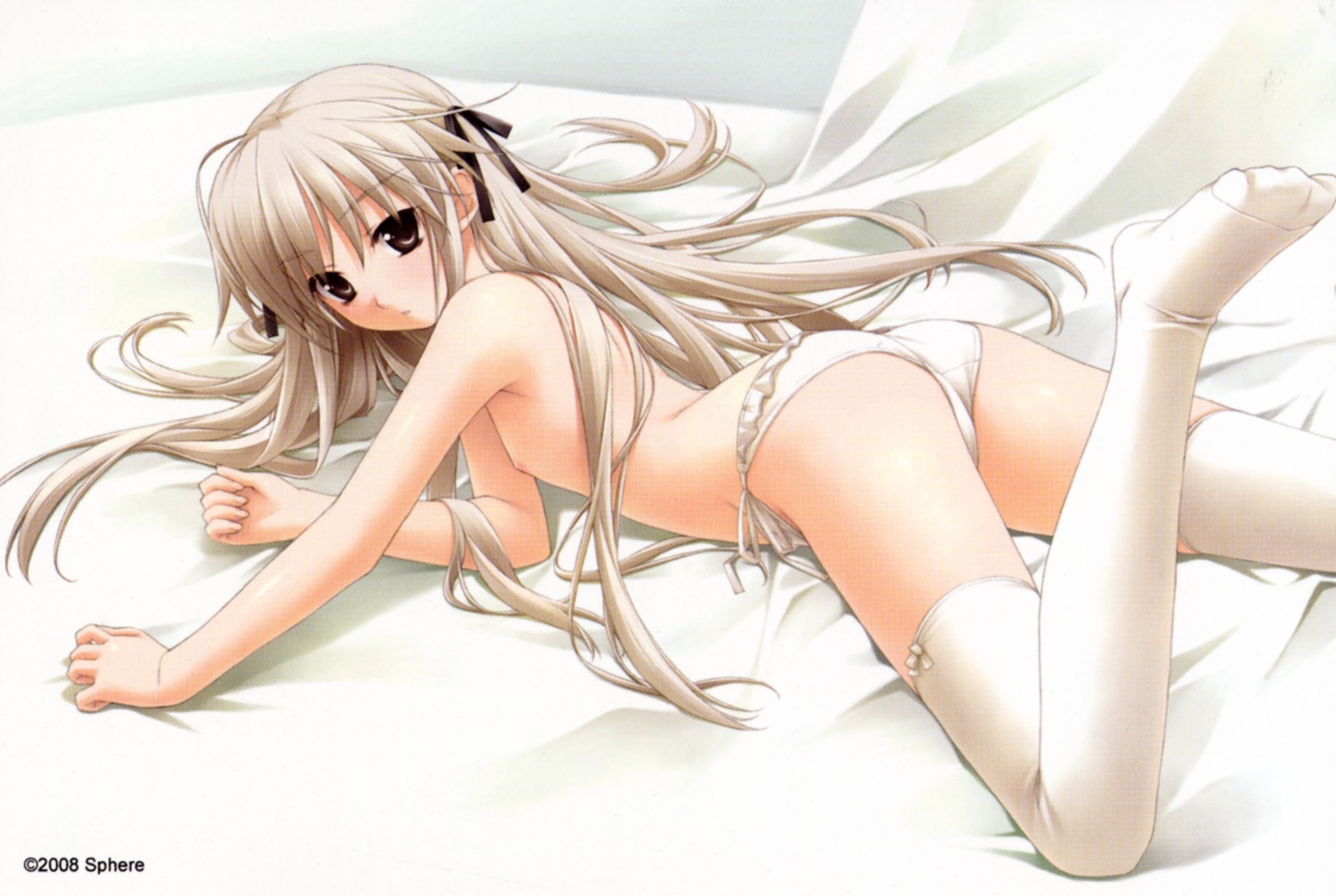 hashimoto_takashi kasugano_sora loli nipples pantsu screening sphere string_panties thighhighs topless yosuga_no_sora