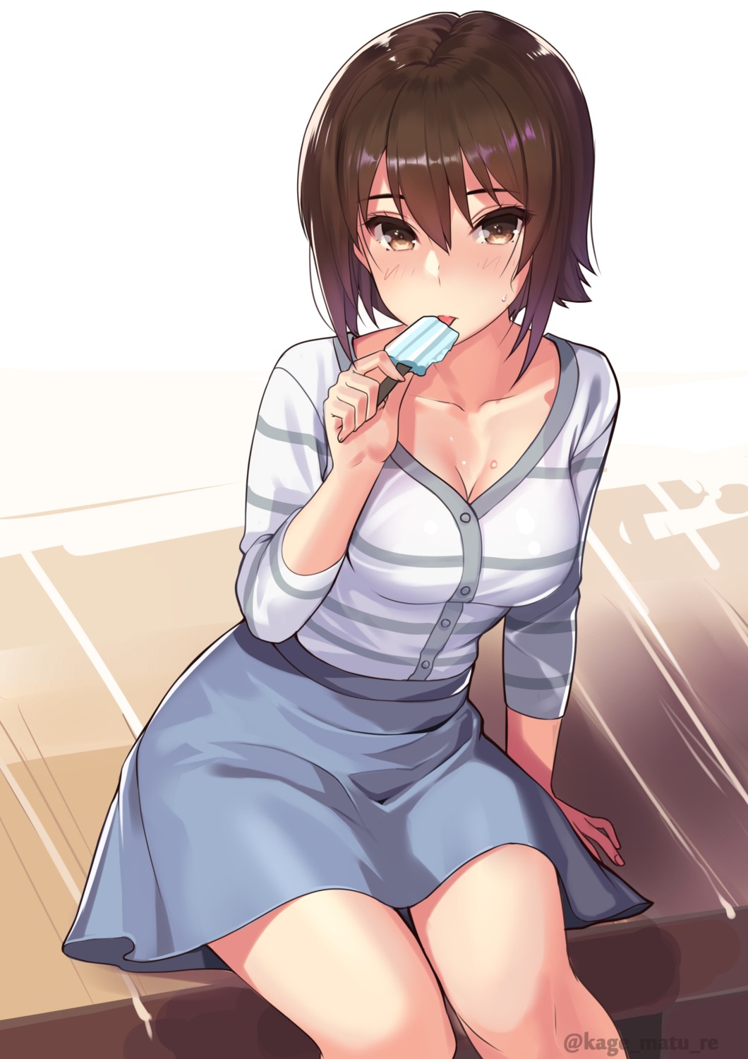 cleavage girls_und_panzer kagematsuri nishizumi_maho