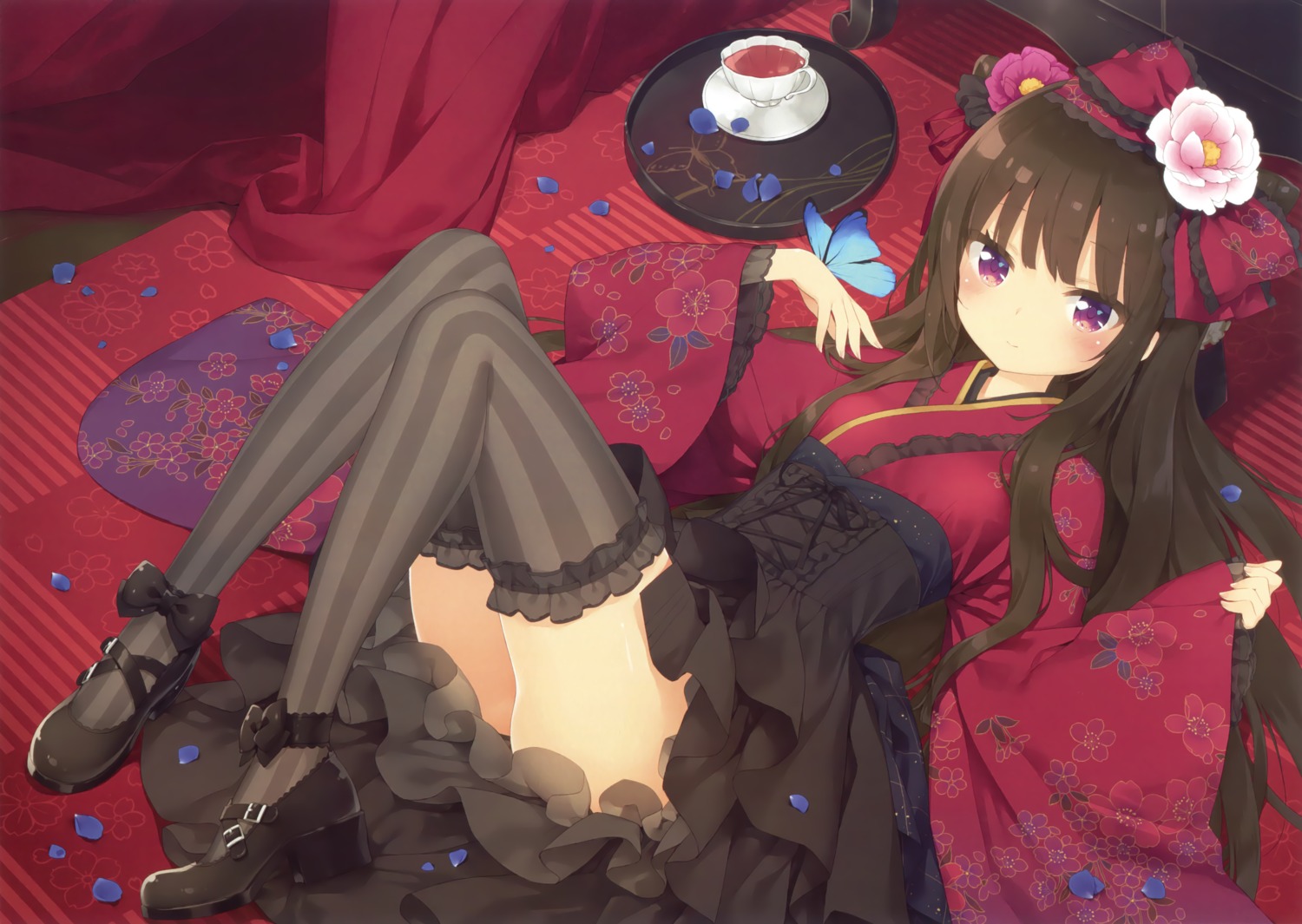 heels kani_biimu lolita_fashion thighhighs wa_lolita