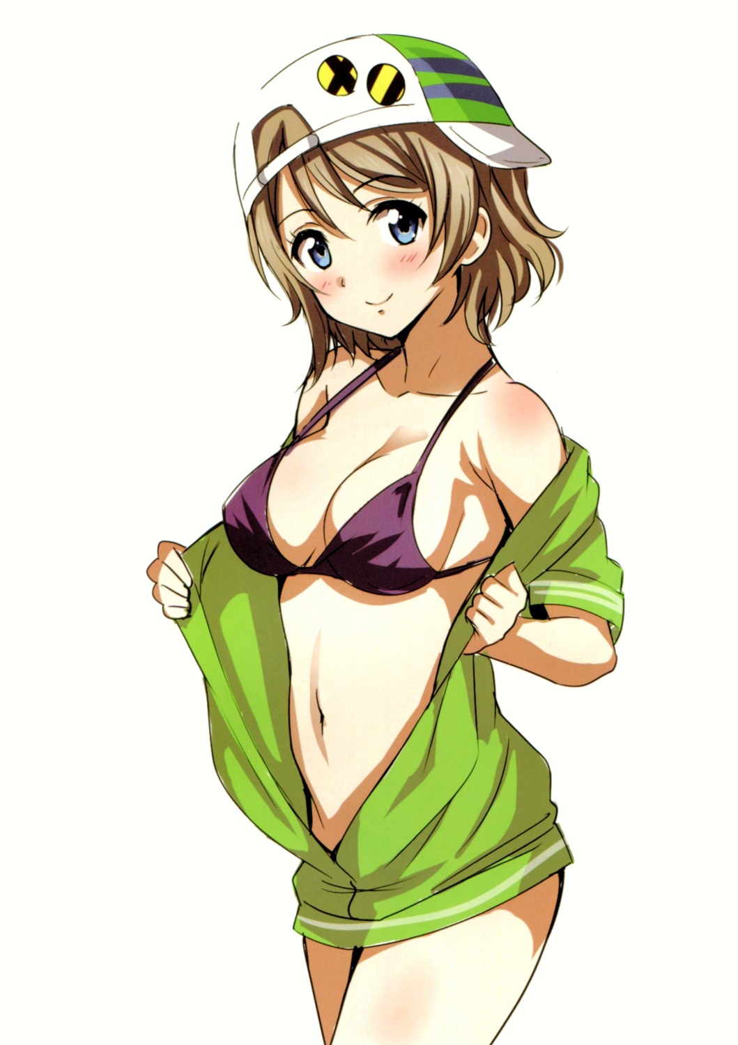 bikini_top love_live!_sunshine!! open_shirt sankuro swimsuits undressing watanabe_you