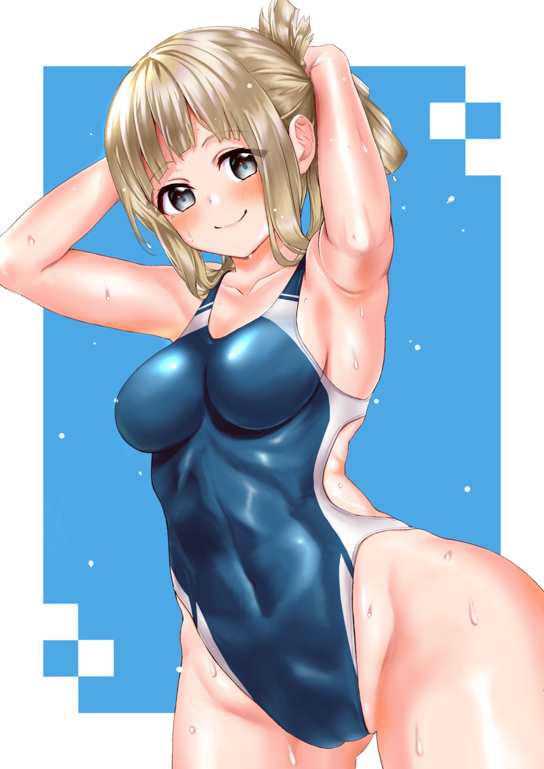 cameltoe hakase_yurisuki swimsuits wet