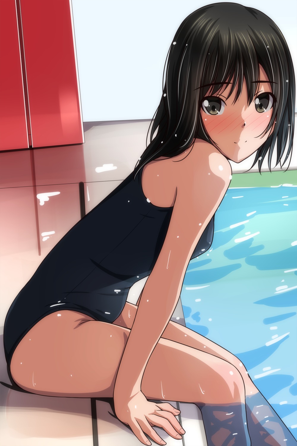 matsunaga_kouyou school_swimsuit swimsuits wet