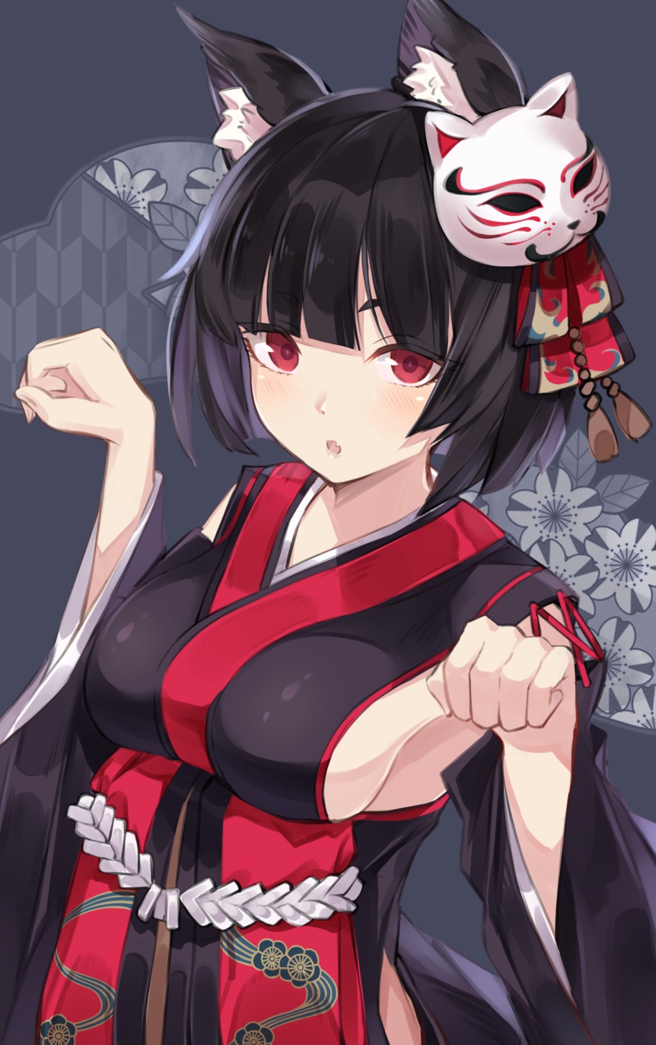 animal_ears azur_lane basil_(st_1) japanese_clothes yamashiro_(azur_lane)