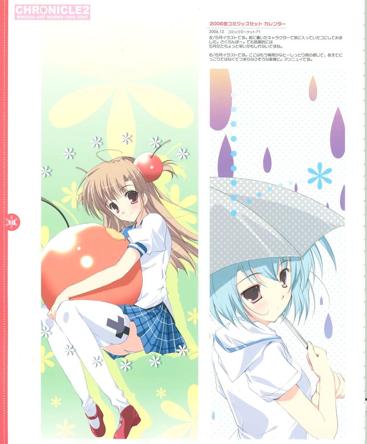 mikeou pantsu seifuku thighhighs umbrella