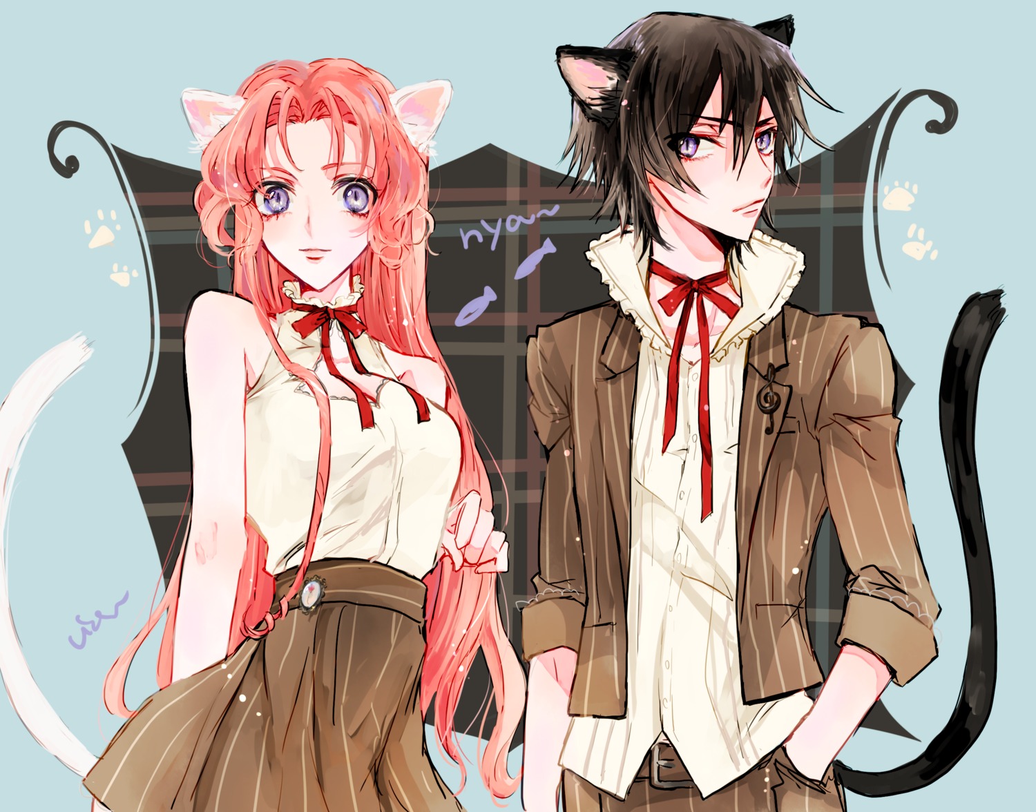 animal_ears bio code_geass euphemia_li_britannia lelouch_lamperouge nekomimi tail