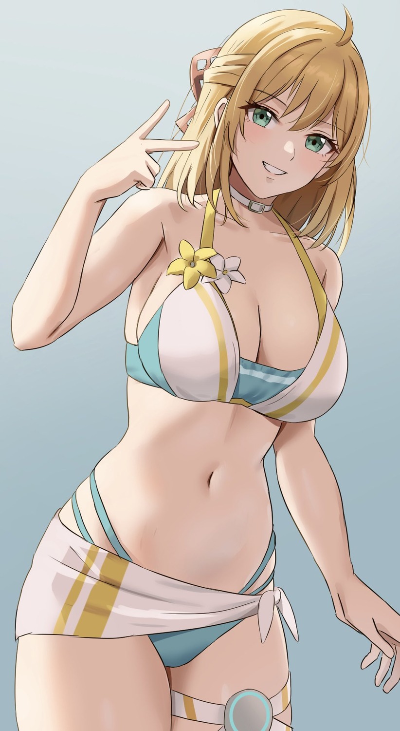 amayo_thranana bikini fiorung garter swimsuits xenoblade xenoblade_chronicles