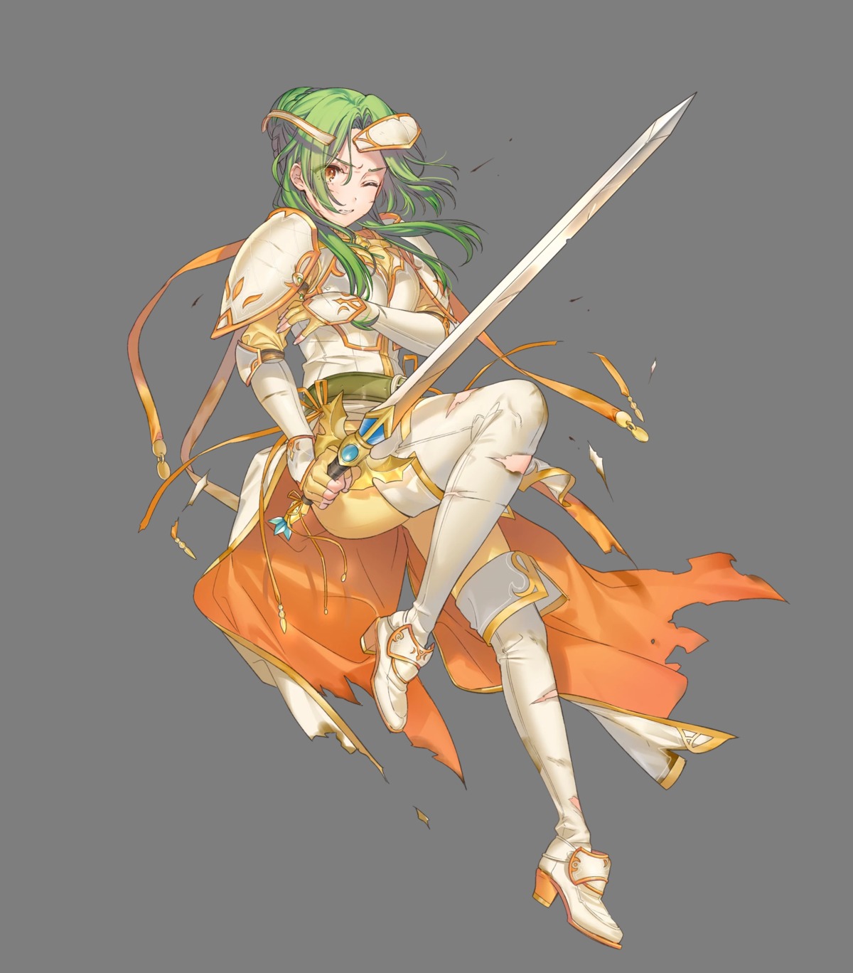 armor duplicate elincia_ridell_crimea fire_emblem fire_emblem:_souen_no_kiseki fire_emblem_heroes heels kippu nintendo sword thighhighs torn_clothes transparent_png