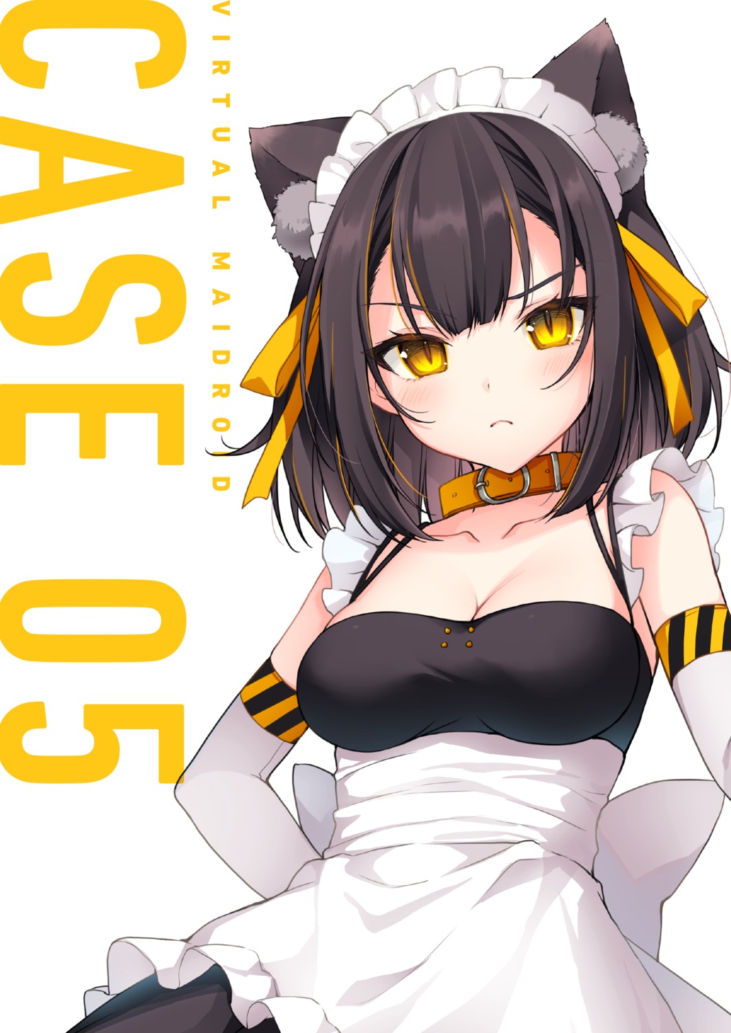 animal_ears cleavage maid nekomimi nikyuppa