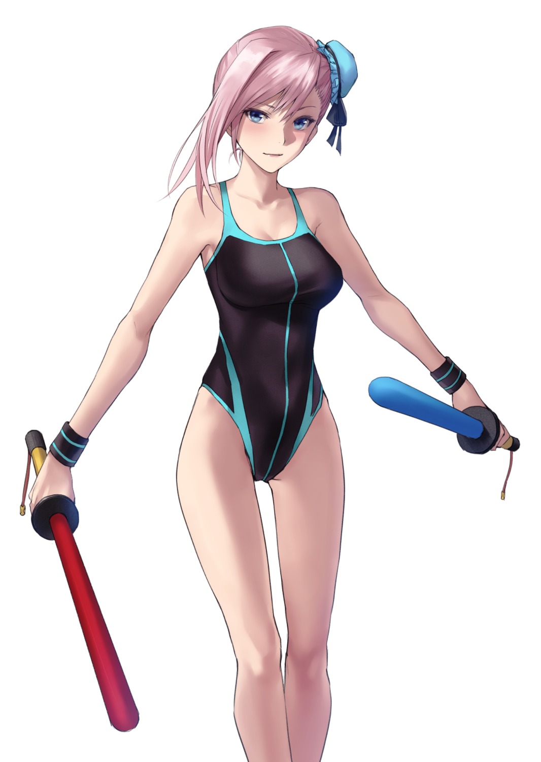 applekun fate/grand_order miyamoto_musashi_(fate/grand_order) swimsuits weapon