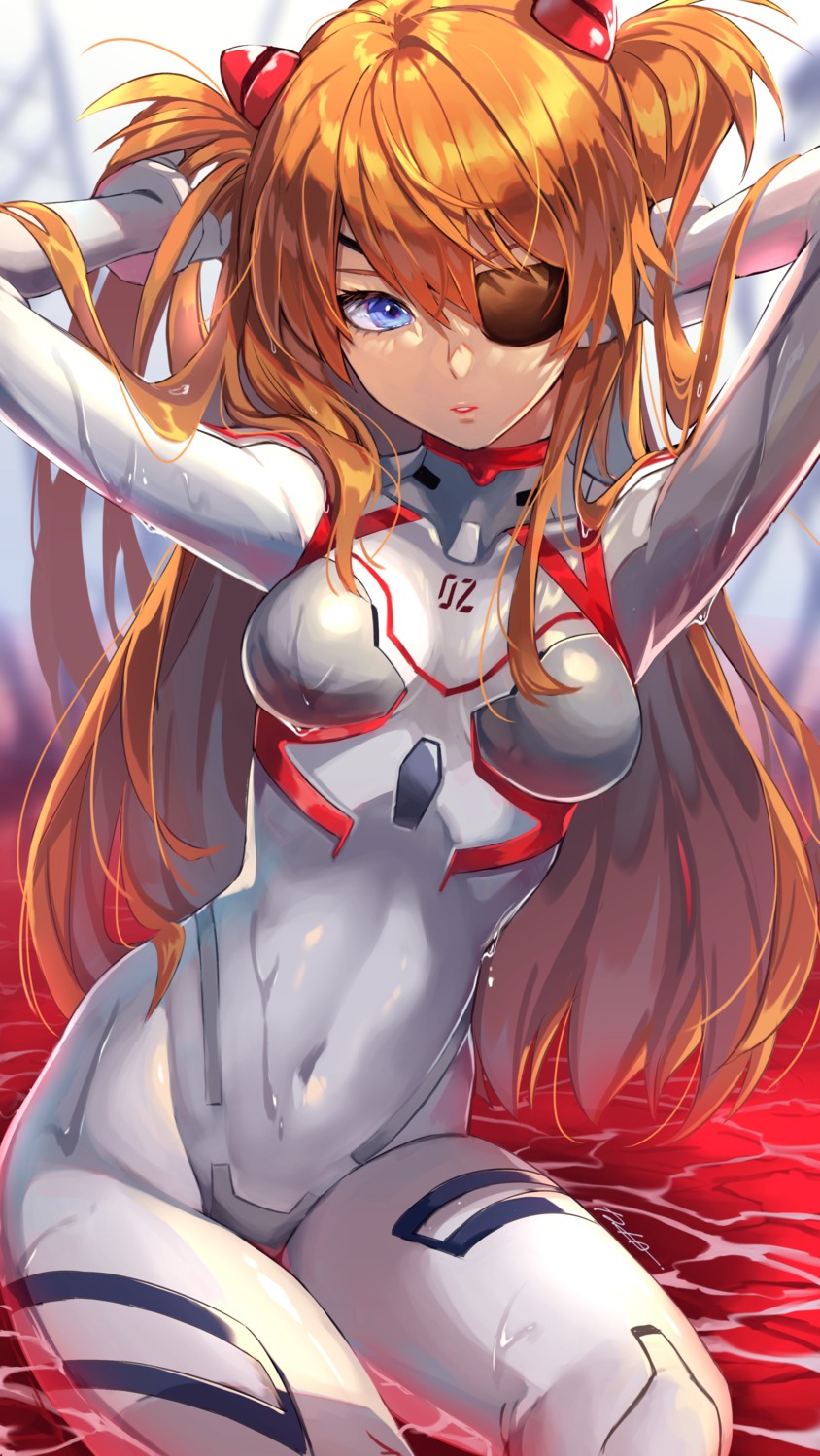 bodysuit eyepatch iria_(yumeirokingyo) neon_genesis_evangelion souryuu_asuka_langley