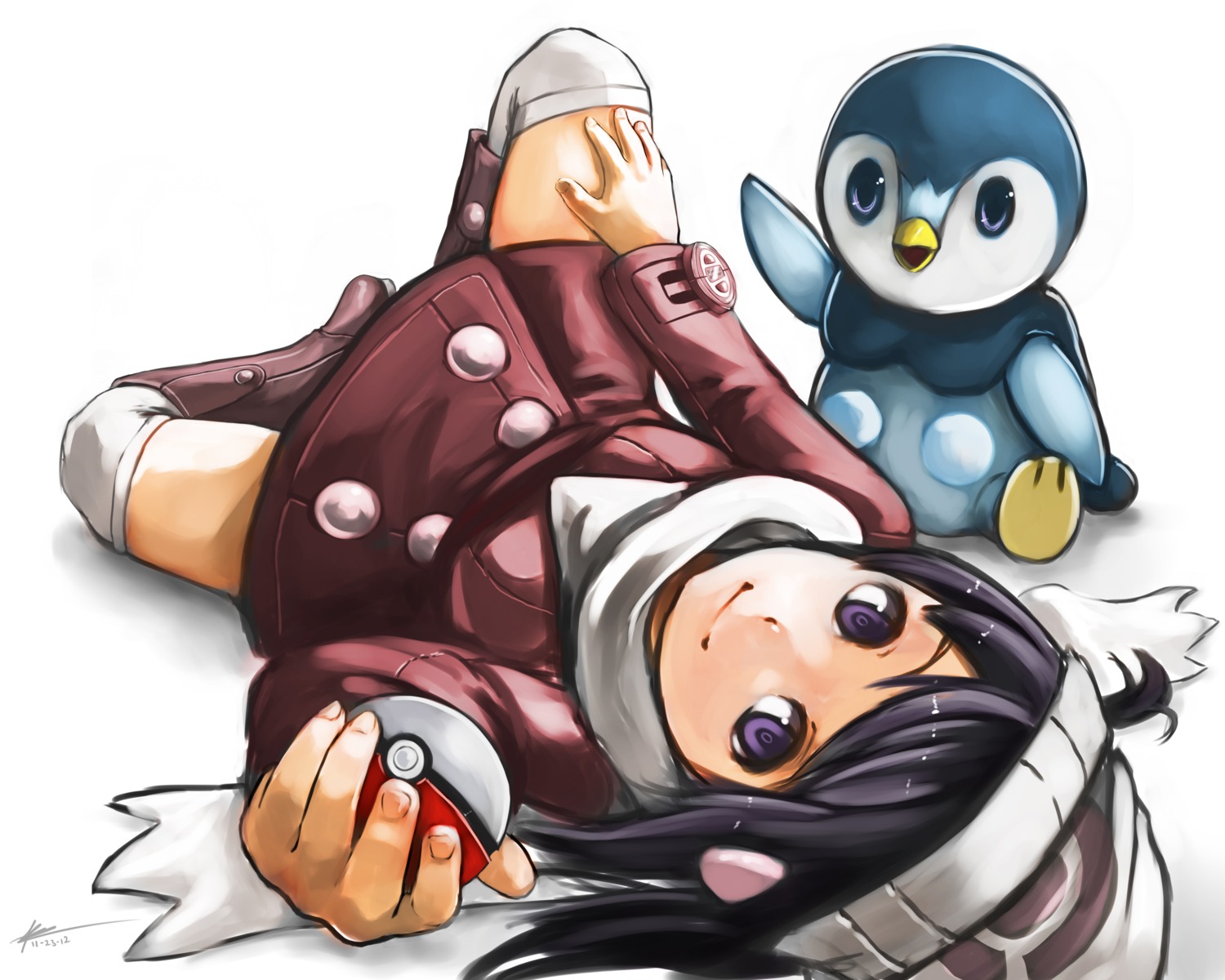 hikari_(pokemon) piplup pokemon pokemon_bdsp pokemon_dppt thighhighs