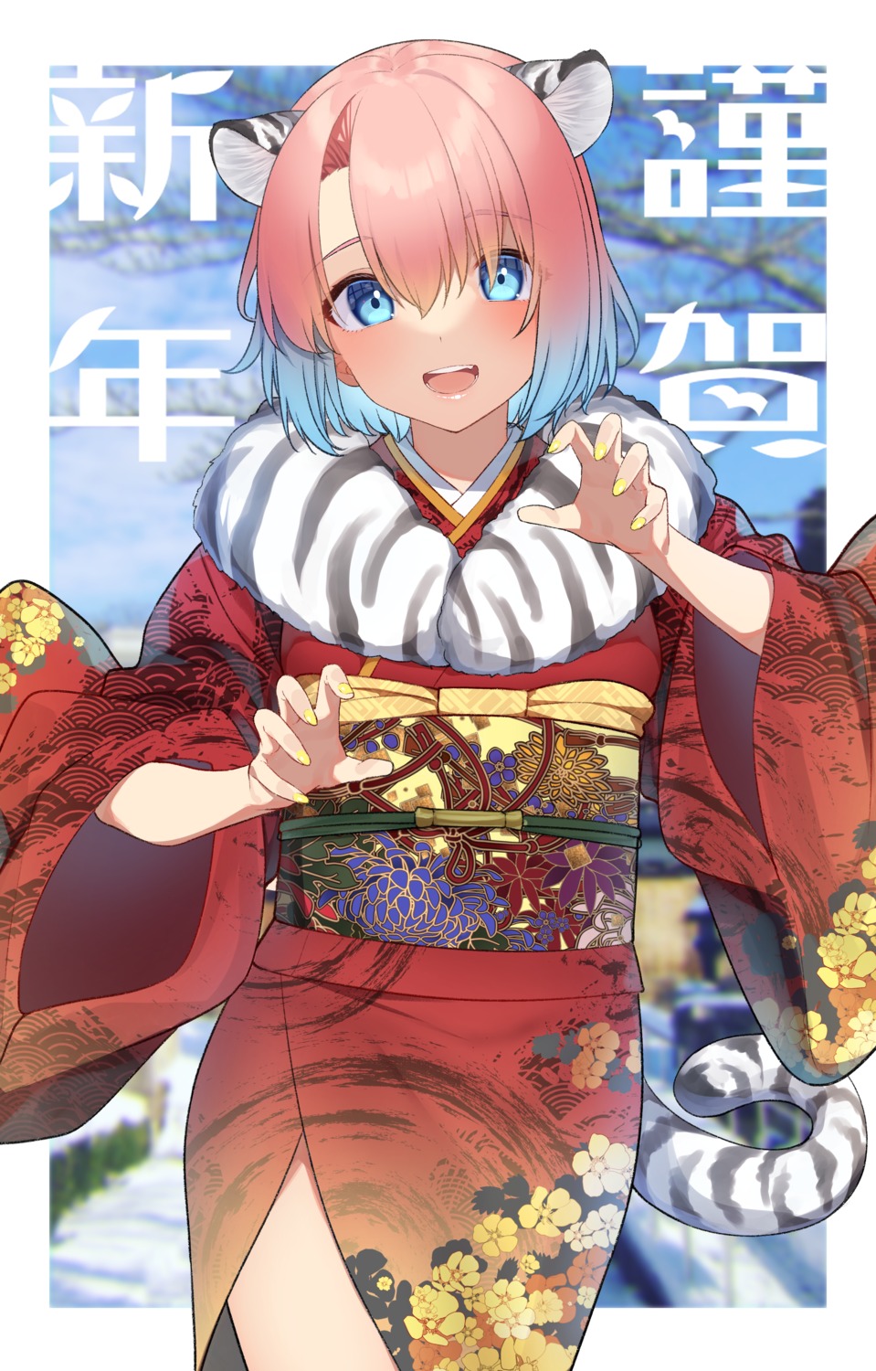 animal_ears go-1 kimono miruku_(go-1) tail