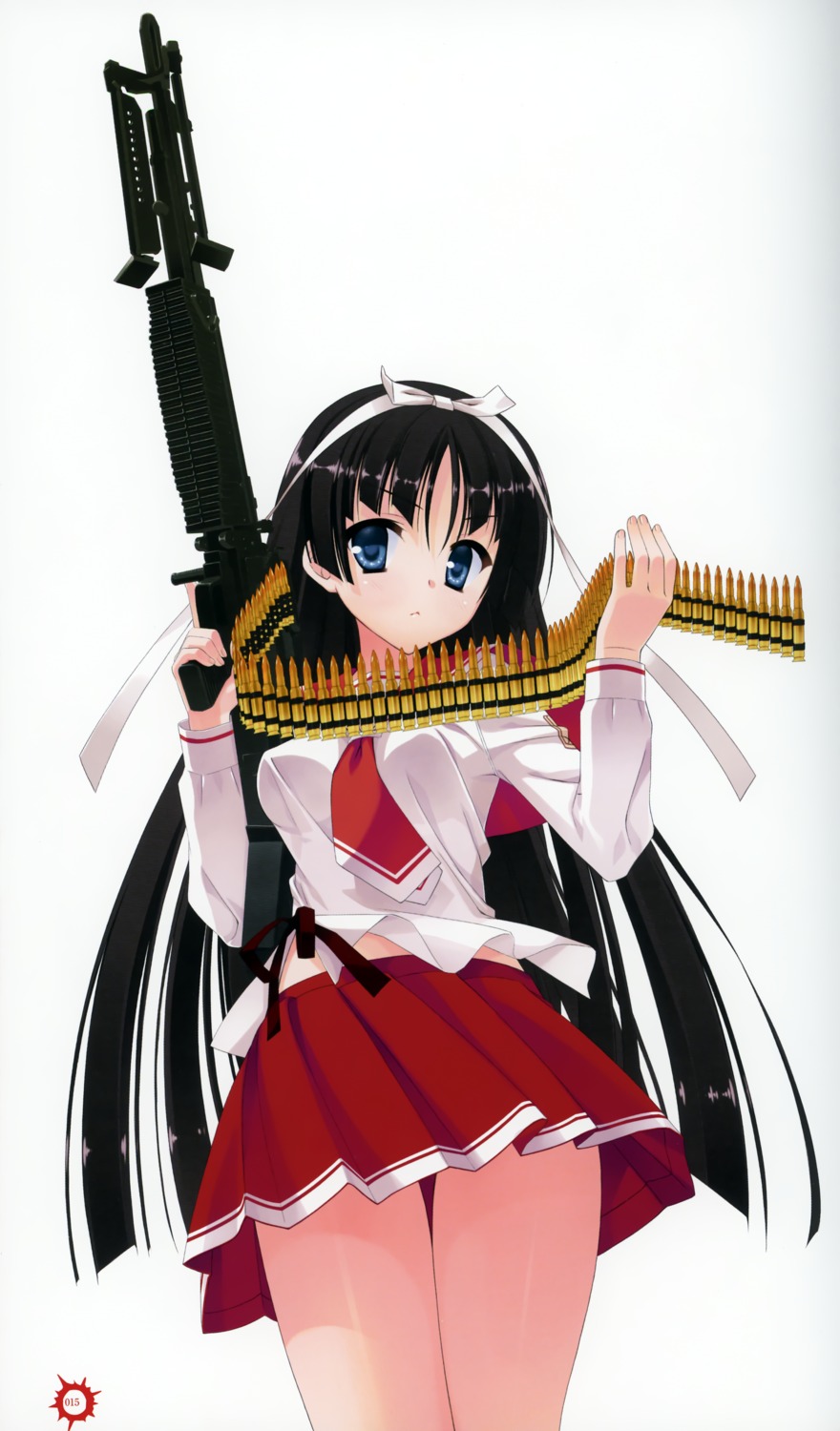 binding_discoloration gun hidan_no_aria hotogi_shirayuki kobuichi seifuku