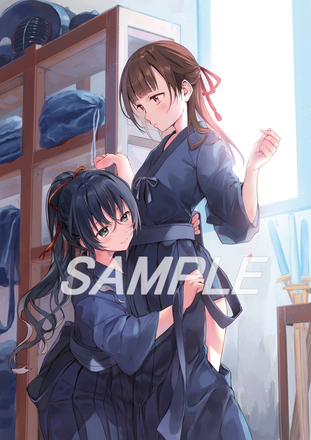 hanekoto japanese_clothes kudan_no_folklore sample sukerasparo watermark yuri