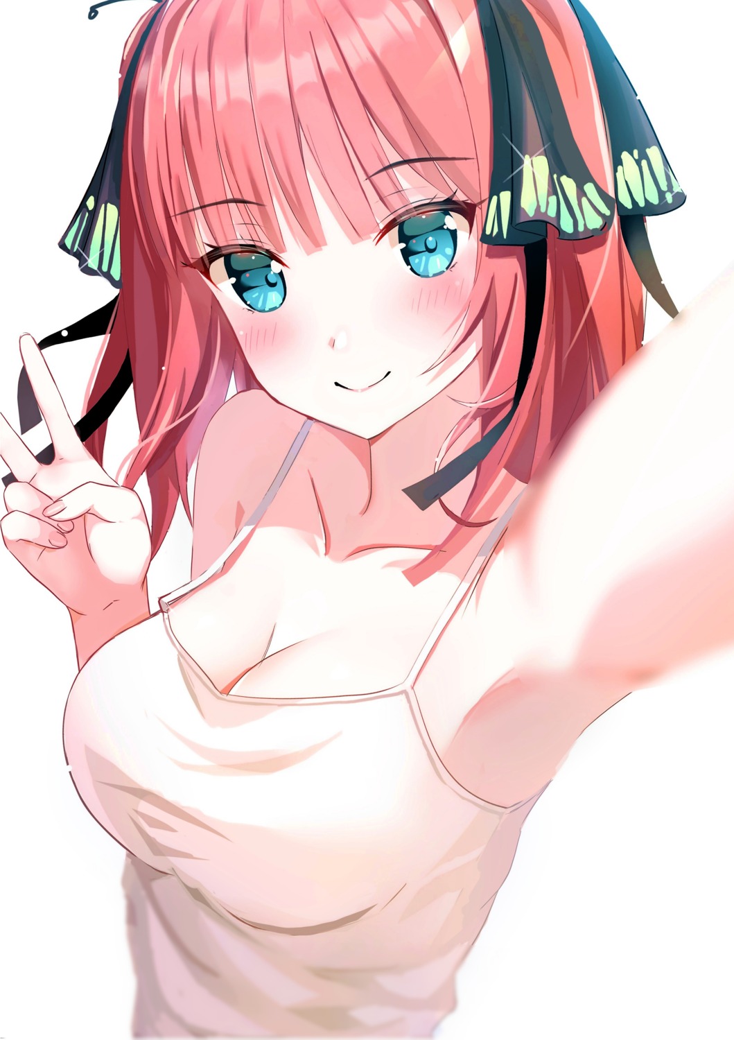 5-toubun_no_hanayome cleavage nakano_nino rei_(ilust9999)