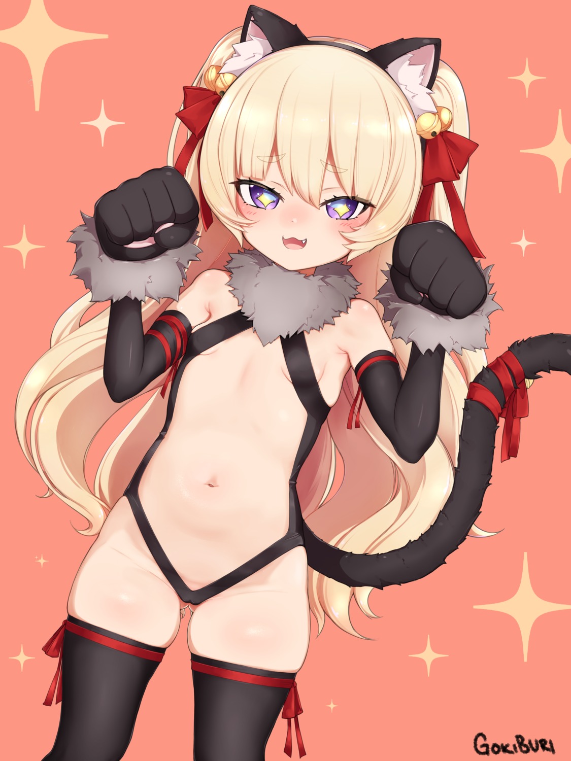 animal_ears azur_lane bache_(azur_lane) cameltoe cosplay fate/kaleid_liner_prisma_illya fate/stay_night goki_buri illyasviel_von_einzbern leotard loli nekomimi no_bra tail thighhighs