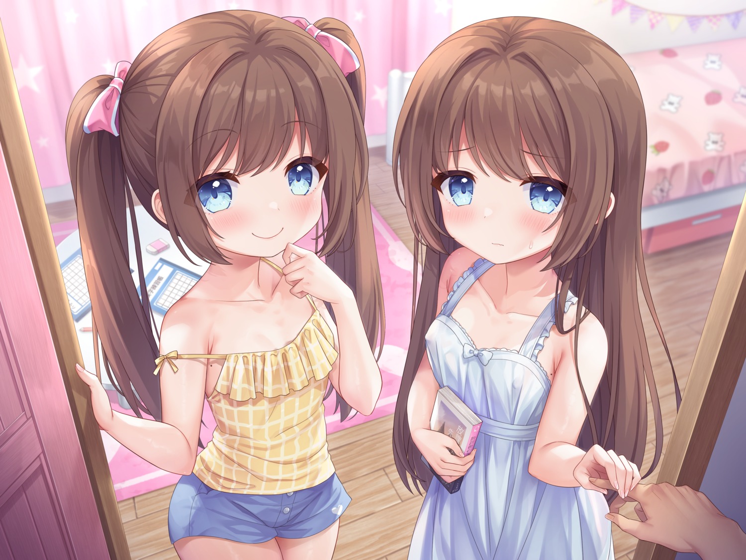 dress erect_nipples loli no_bra otosume_ruiko summer_dress