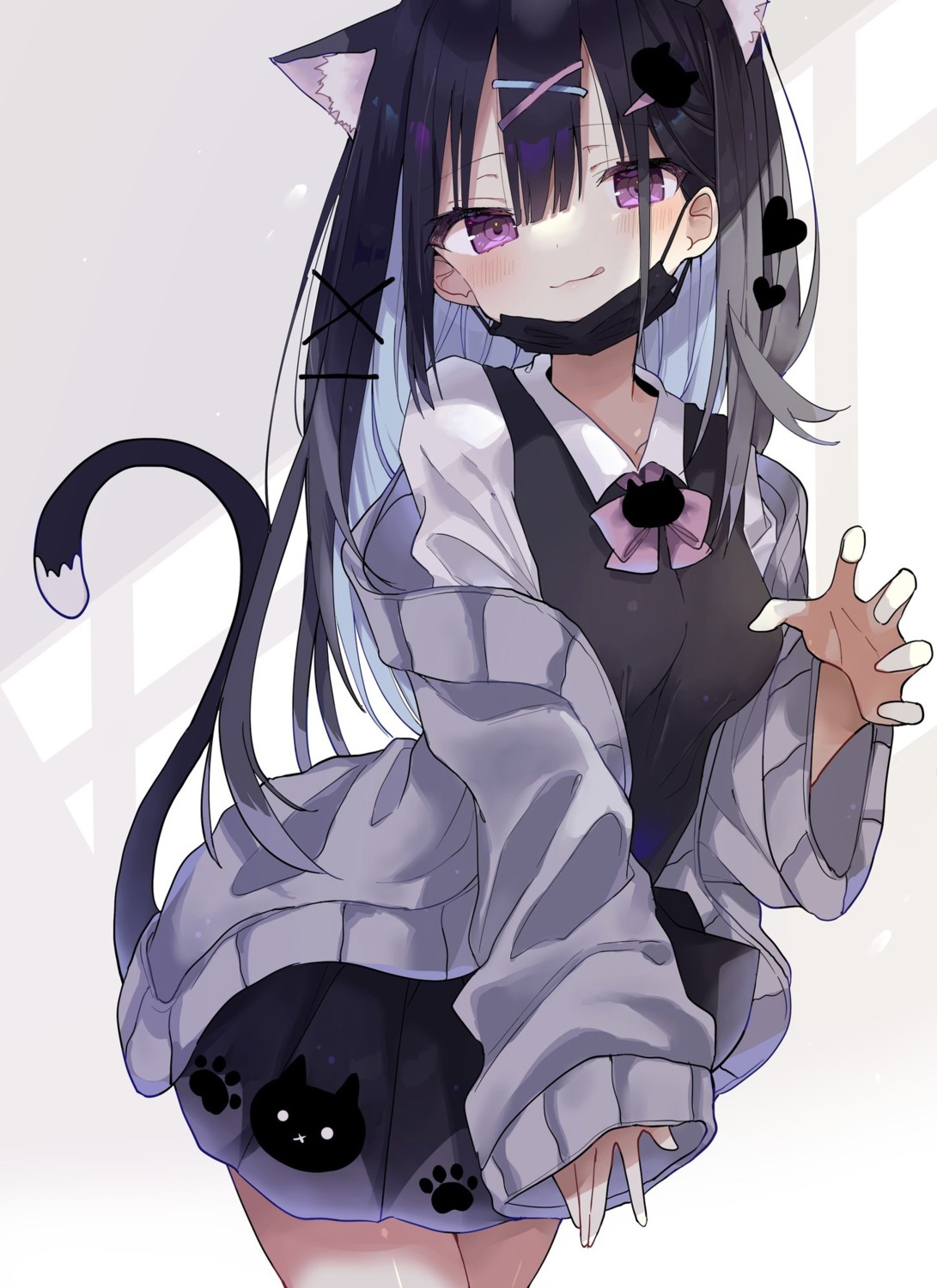 animal_ears nekomimi seifuku suisei_1121 sweater tail