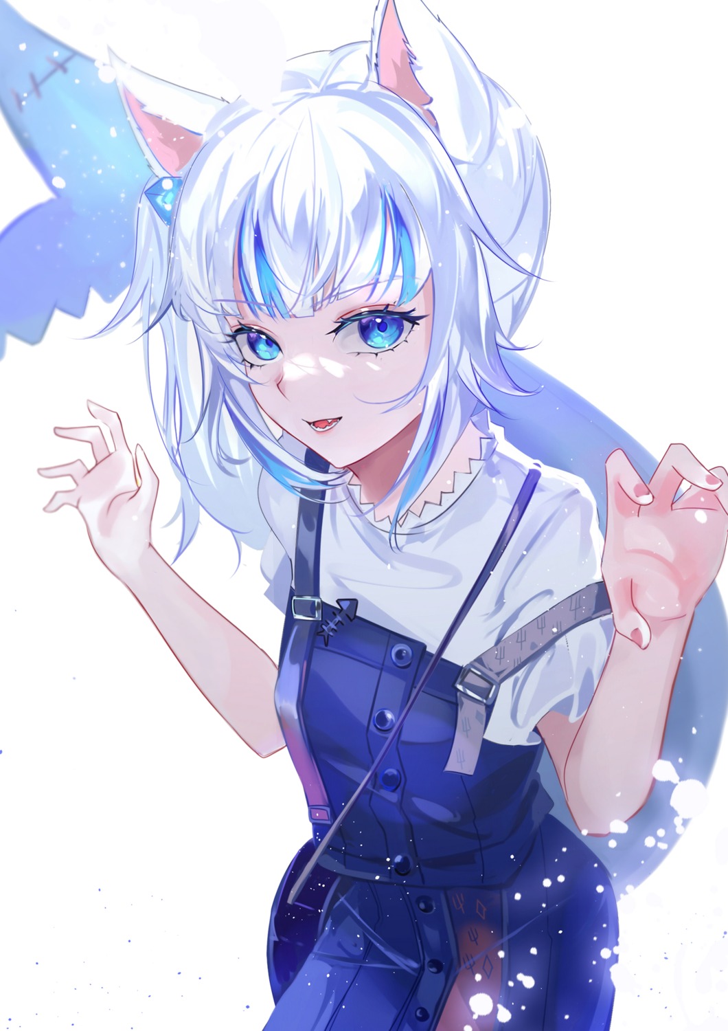 animal_ears dress gawr_gura hololive hololive_english nekomimi tail