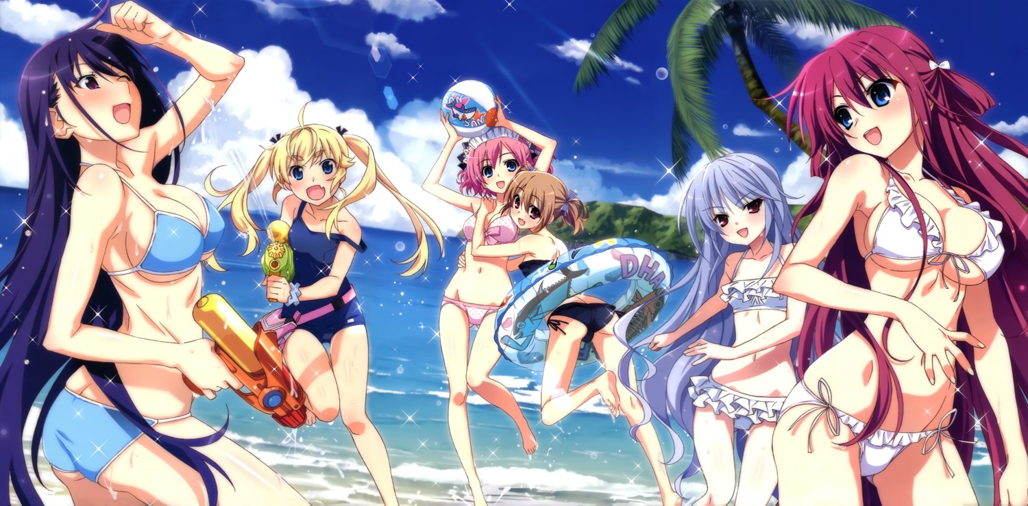 ass bikini cleavage fixed fumio grisaia grisaia_no_kajitsu gun irisu_makina kazami_kazuki komine_sachi maid matsushima_michiru sakaki_yumiko school_swimsuit suou_amane swimsuits underboob watanabe_akio