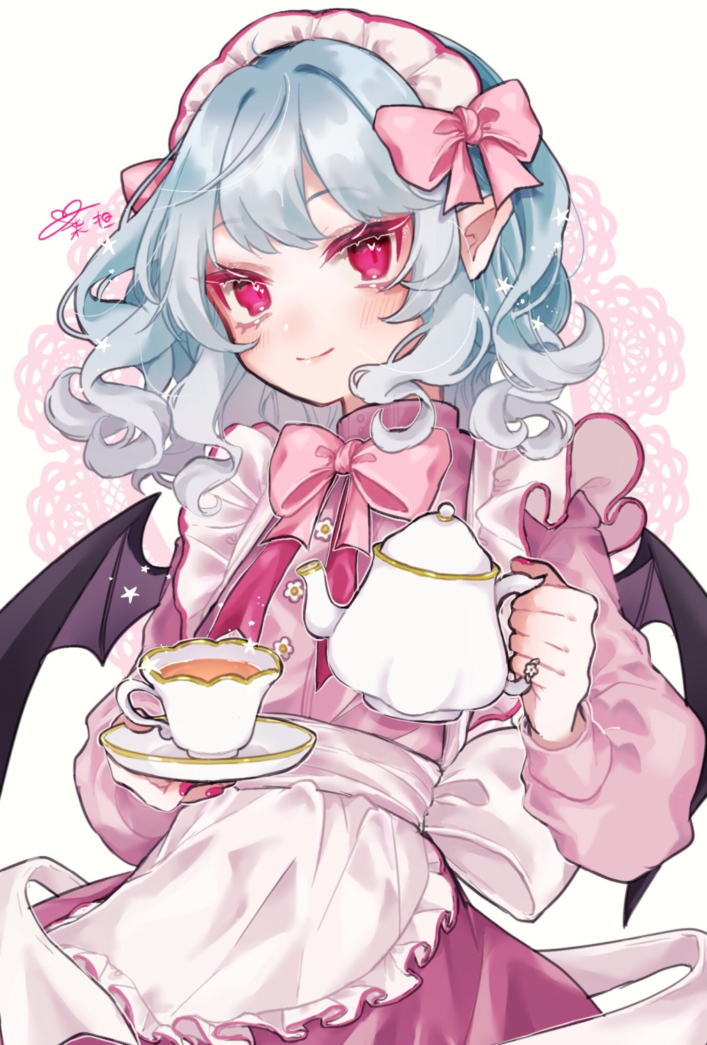 maid pointy_ears remilia_scarlet touhou wings youtan