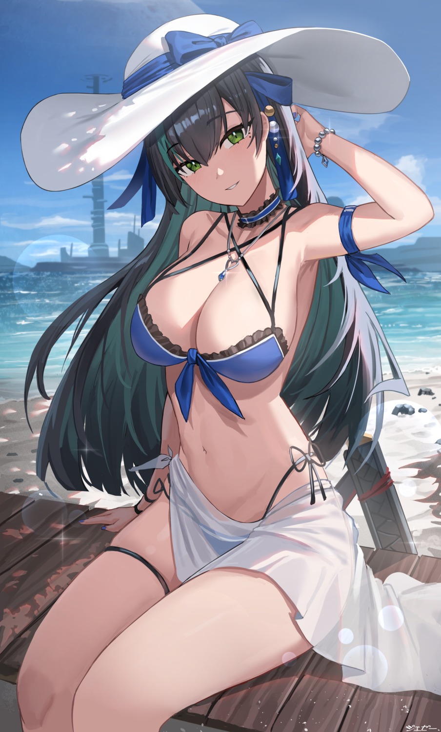 bikini garter jeze lin_(tower_of_fantasy) see_through swimsuits tower_of_fantasy