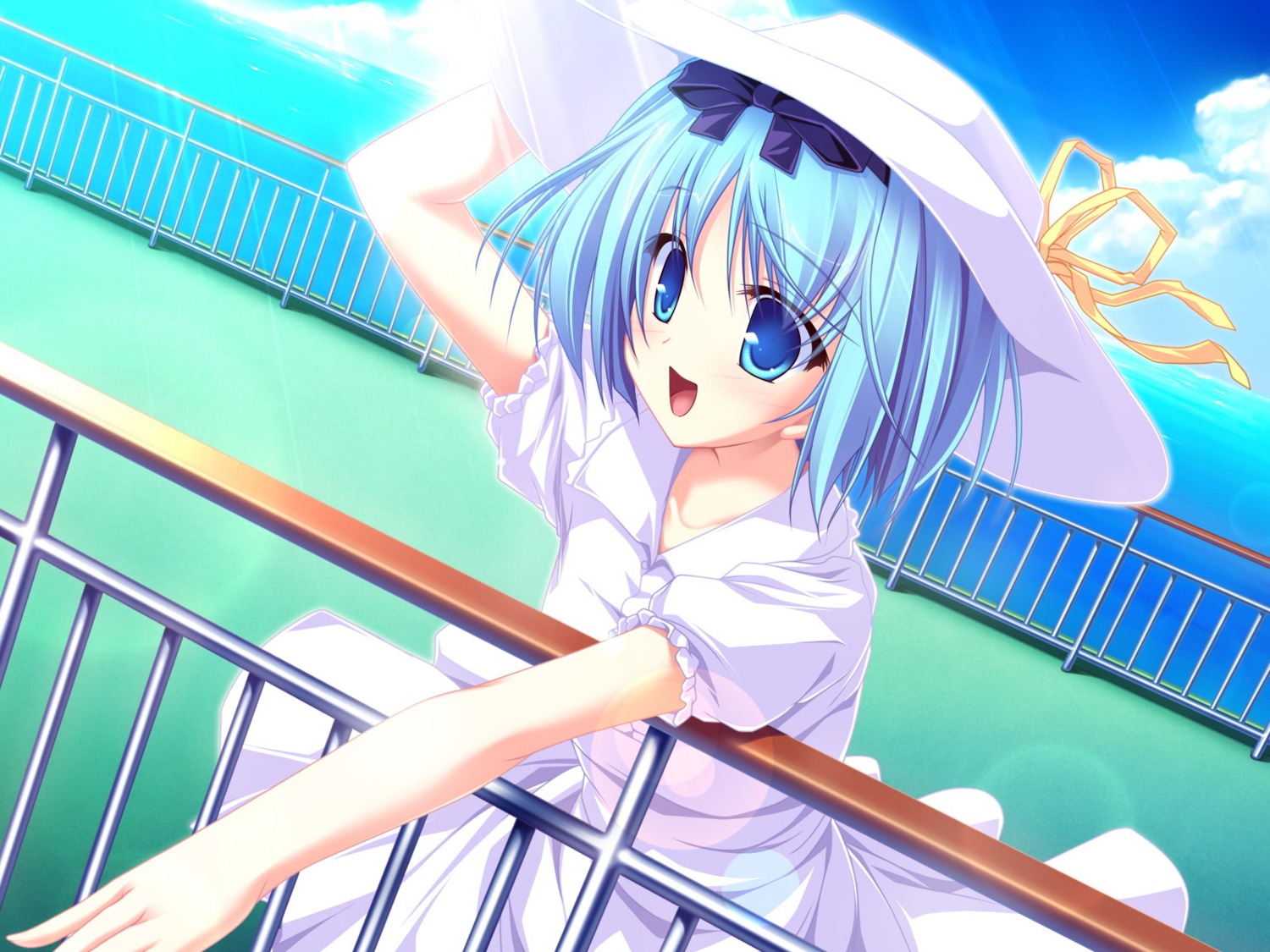 dress game_cg kujou_yuuka magus_tale summer_dress tenmaso