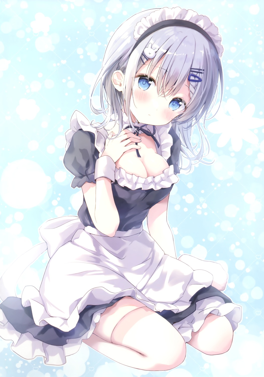 ame_usagi amedama_con maid mio_(amedama_con) thighhighs