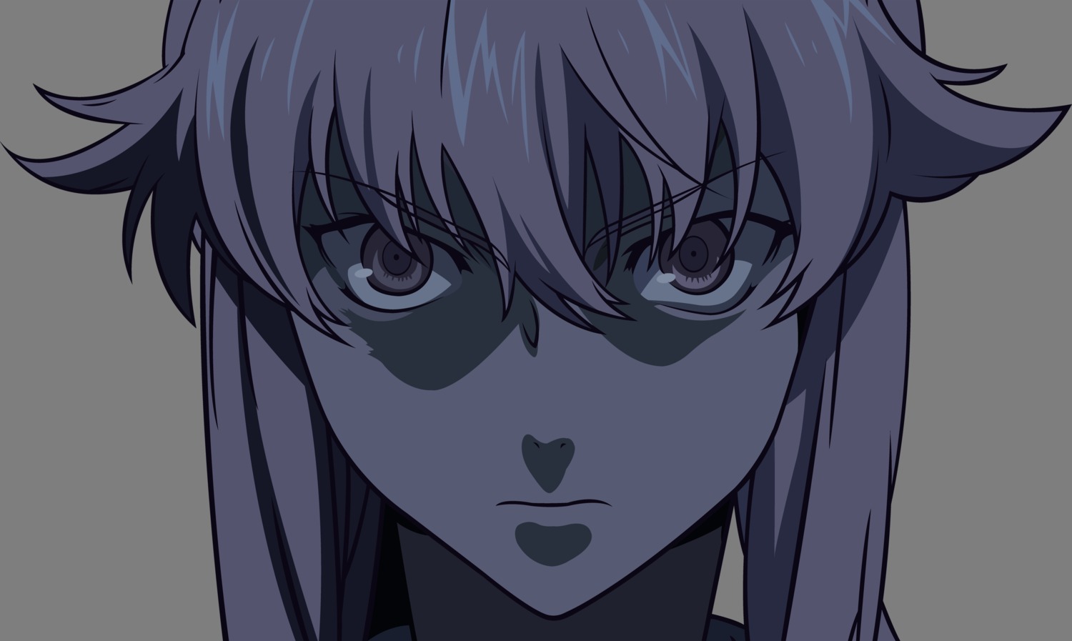 gasai_yuno mirai_nikki transparent_png vector_trace